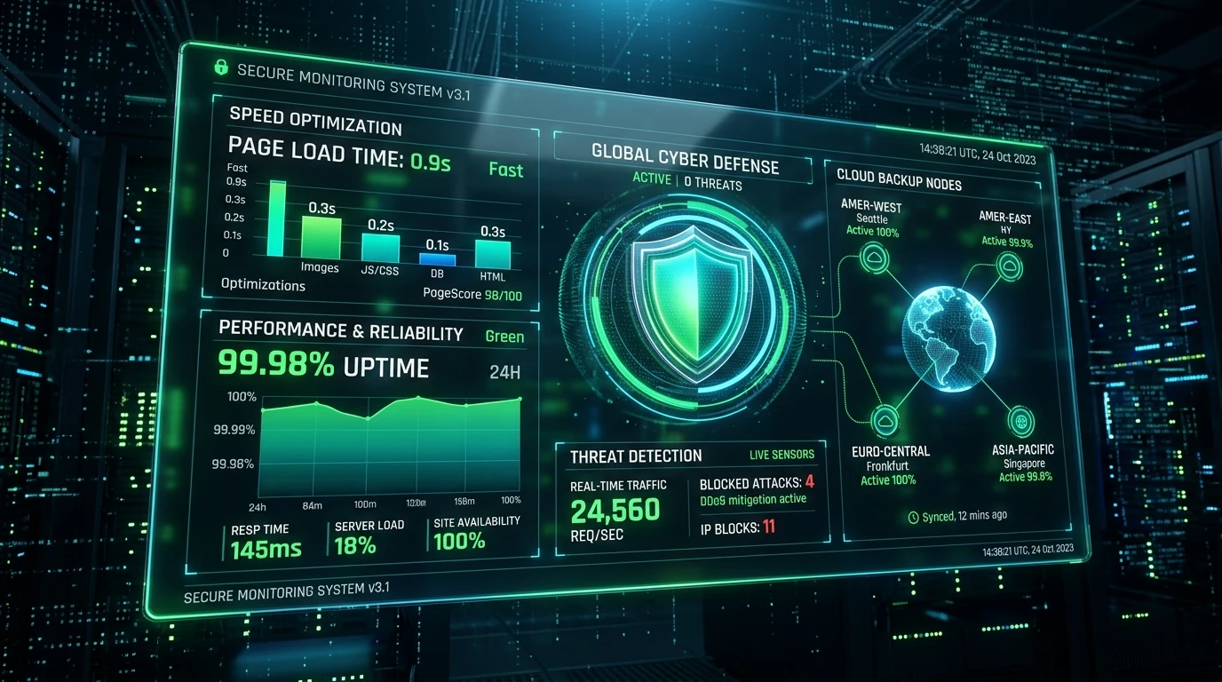 Website Performance & Security Monitoring Dashboard